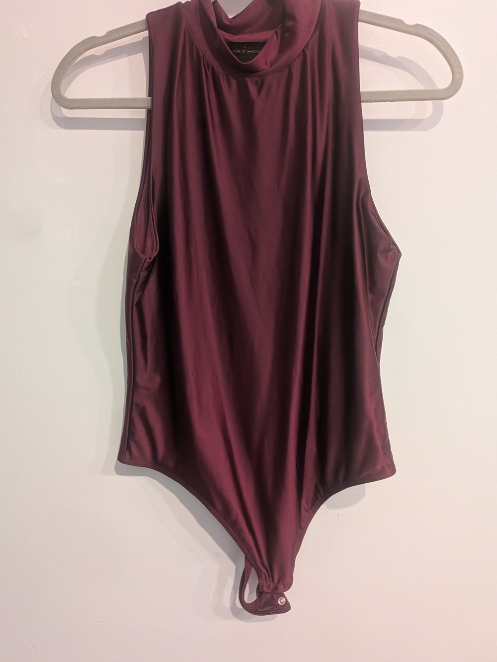 House of Harlow 1960 Girls' Sleeveless Mock Neck One-Piece in Plum